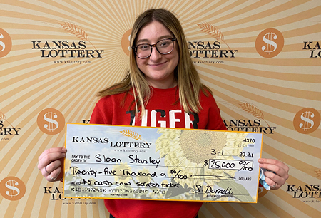 Sloan Stanley of Meriden Won $25,000 on her first ever Lottery ticket!