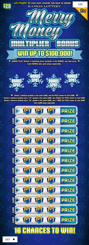 MERRY MONEY MULTIPLIER BONUS Ticket Art